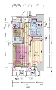 プレサンス扇町駅前【0609号室】の間取り