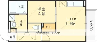 リトレ徳庵【201号室】の間取り