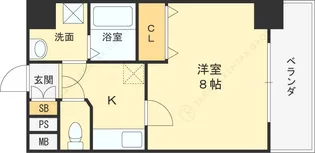 プレサンス梅田【9階】の間取り