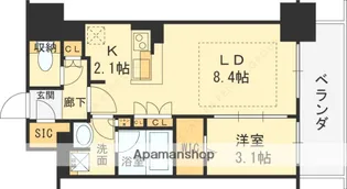 アーバネックス同心【10階】の間取り