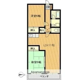 メゾンノール加島【00505号室】の間取り