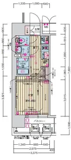 プレサンス梅田ヴェルテ【0601号室】の間取り