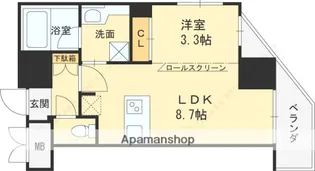 ノルデンハイム同心【9階】の間取り
