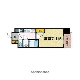 プレサンス野田阪神駅前ザ・ファースト【3階】の間取り