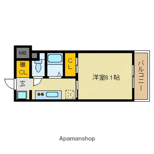 ル・パルトネール梅田北【8階】の間取り