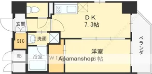 エステムコート新梅田【7階】の間取り
