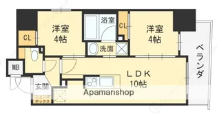 セレニテフラン野田阪神駅前【4階】の間取り