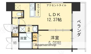 プレジオ海老江【0906号室】の間取り