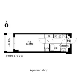 ベルフェリーク天満橋【10階】の間取り
