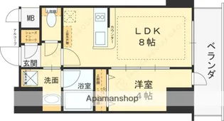 エステムコート大阪福島ルアーナ【902号室】の間取り