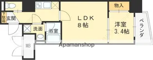 APRILE南森町【3階】の間取り