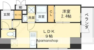 エスリードレジデンス大阪福島フロント【14階】の間取り