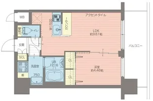 プレジオ弁天町ASIAN【7階】の間取り