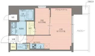プレジオ弁天町ASIAN【7階】の間取り