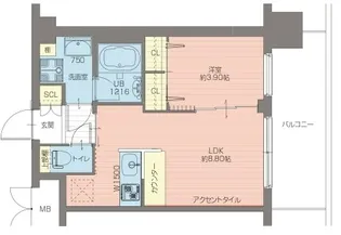 プレジオ弁天町ASIAN【3階】の間取り