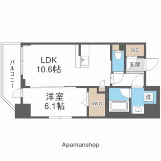 K-NEXT南森町【10階】の間取り