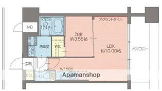 プレジオ弁天町EURO【9階】の間取り