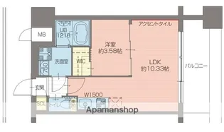 プレジオ弁天町EURO【9階】の間取り