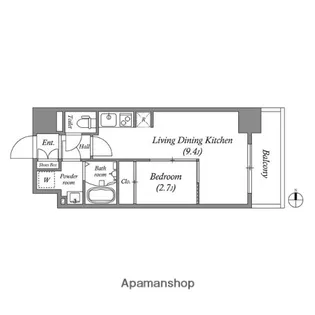 セレーノ南森町【2階】の間取り
