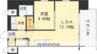 プレジオ天神橋ASIAN【1001号室】の間取り