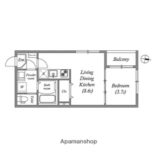 ロイヤルレジデンス鶴橋【1階】の間取り