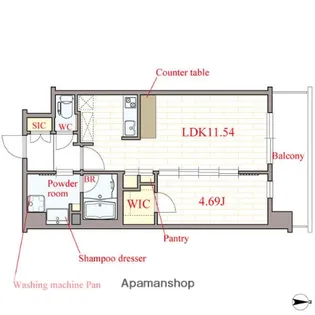 カーサレグラス福島野田【4階】の間取り