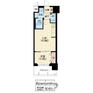 スプランディッド弁天町【707号室】の間取り