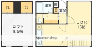 カーサアトレ【102号室】の間取り