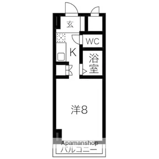 1Kの間取り画像