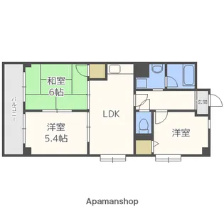 ロイヤルハイツ夕凪【4階】の間取り