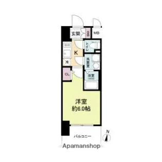 エスリードレジデンス梅田グランゲート【7階】の間取り