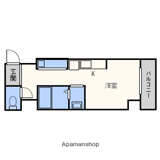 ZERO弁天【803号室】の間取り