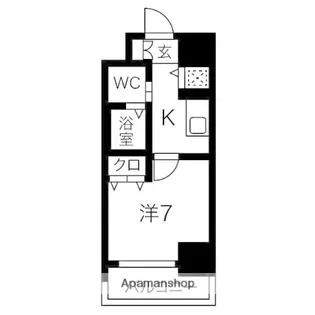 エスプレイス大阪ガルフレジデンス【12階】の間取り