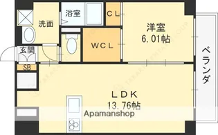 EN NAKAZAKI【7階】の間取り