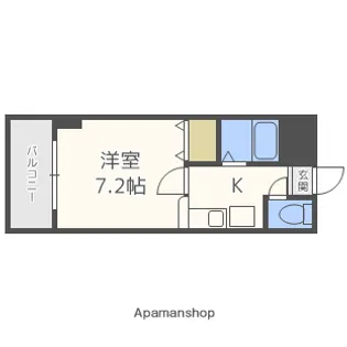 エクシード弁天Ⅱ【9階】の間取り