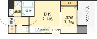 ビガーポリス486与力町公園Ⅱ【2階】の間取り