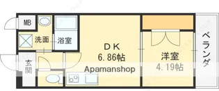 クローバーレジデンス弁天町【3階】の間取り
