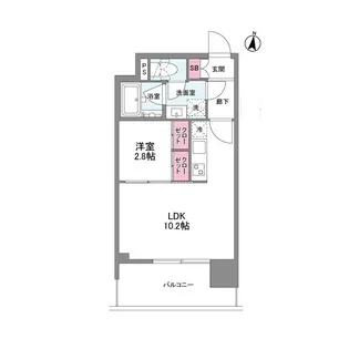 シーズンフラッツ中崎【0804号室】の間取り