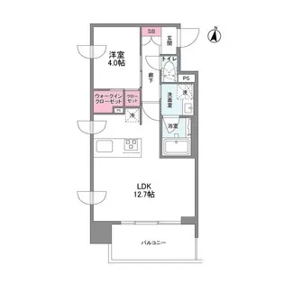 シーズンフラッツ中崎【0903号室】の間取り