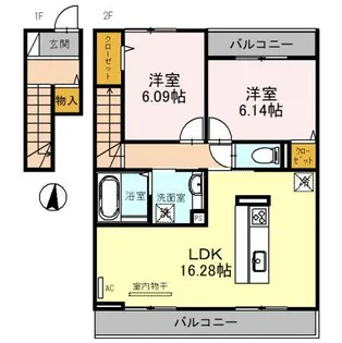 ソルラトゥール【2階】の間取り