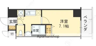 ジュネーゼグラン弁天町【12階】の間取り