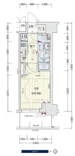 プレサンス 梅田北 ディア【7階】の間取り