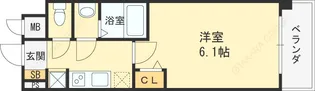 プレサンス梅田北ザ・ライブ【7階】の間取り