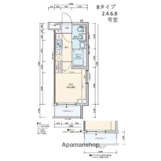 グランドロアール上新庄【2階】の間取り