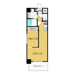 エクレレメディコ天六【8階】の間取り