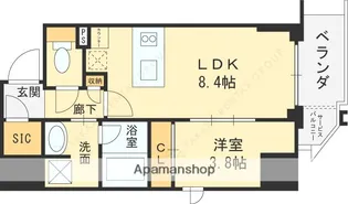 クレストコート堂島【12階】の間取り