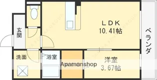 エスグランデ中崎町【3階】の間取り