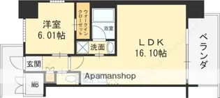 プレジオ梅田【8階】の間取り