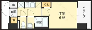 プレサンス深江橋ラヴィゲート【7階】の間取り