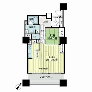 キングスクエアランドレックスC棟【18階】の間取り